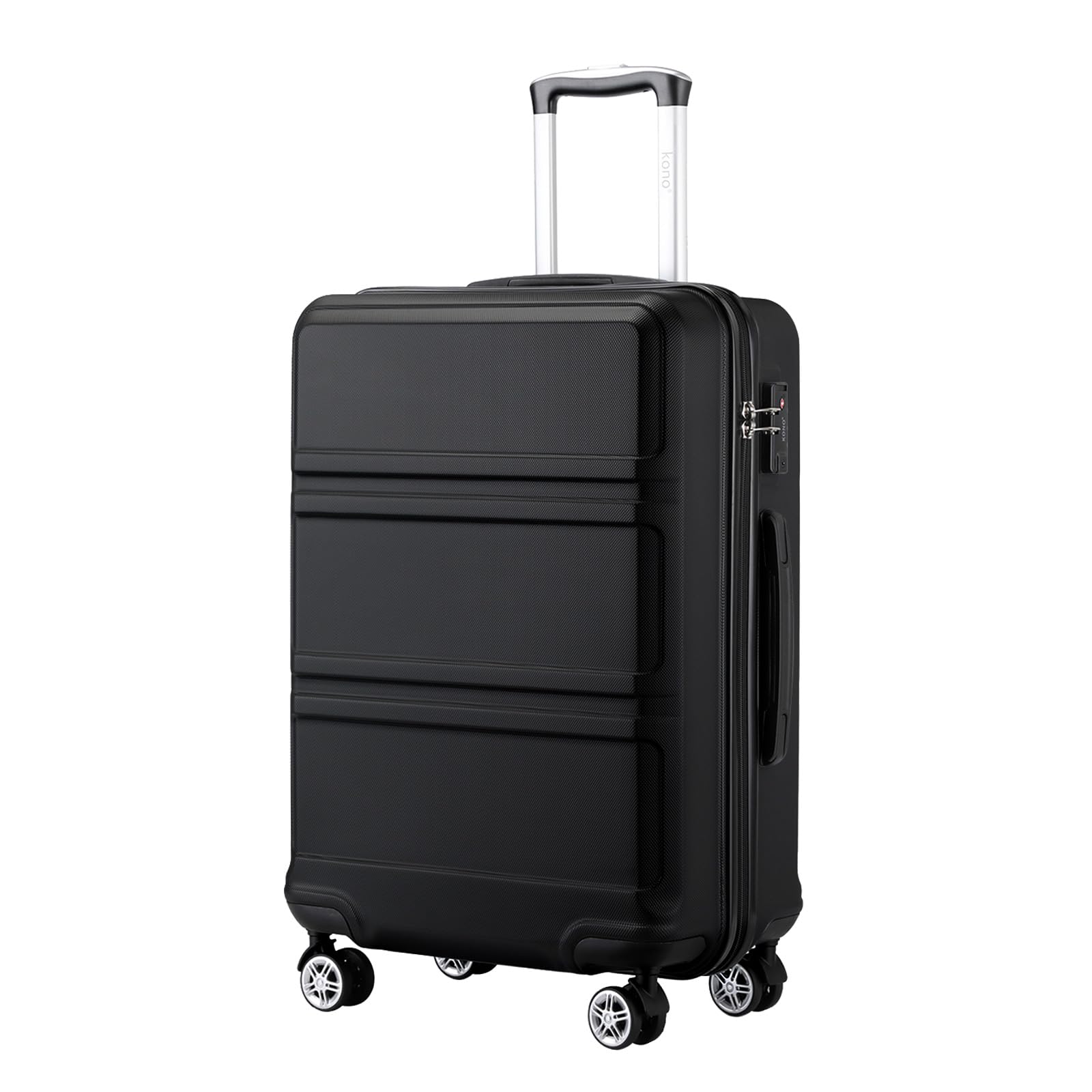 KONO Koffer Trolley Reisekoffer aus ABS+PC – Leichter Hartschalenkoffer mit 4 Zwillingsrollen und TSA-Schloss, Stabiler Rollkoffer für Flugreisen, Business und Familienurlaub