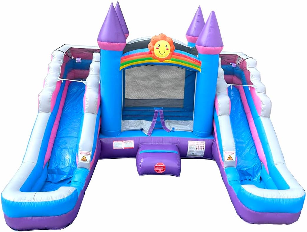 Pogo Bounce House Crossover Pink & Purple Inflatable Bounce