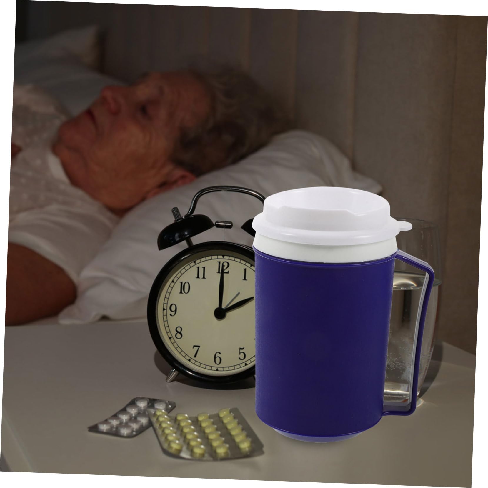 Healvian 4piezas Taza Antigoteo Para Pacientes Discapacidad Vaso Para Ancianos y Movilidad Reducida Para Sopa Agua y Porridge Capacidad