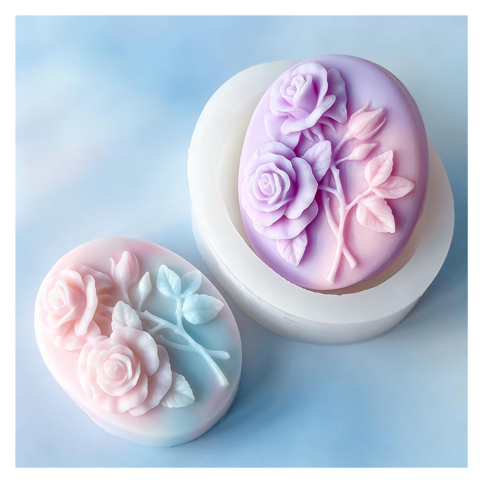 Stampi Per Resina Stampo in silicone for sapone fatto a mano da 2 pezzi