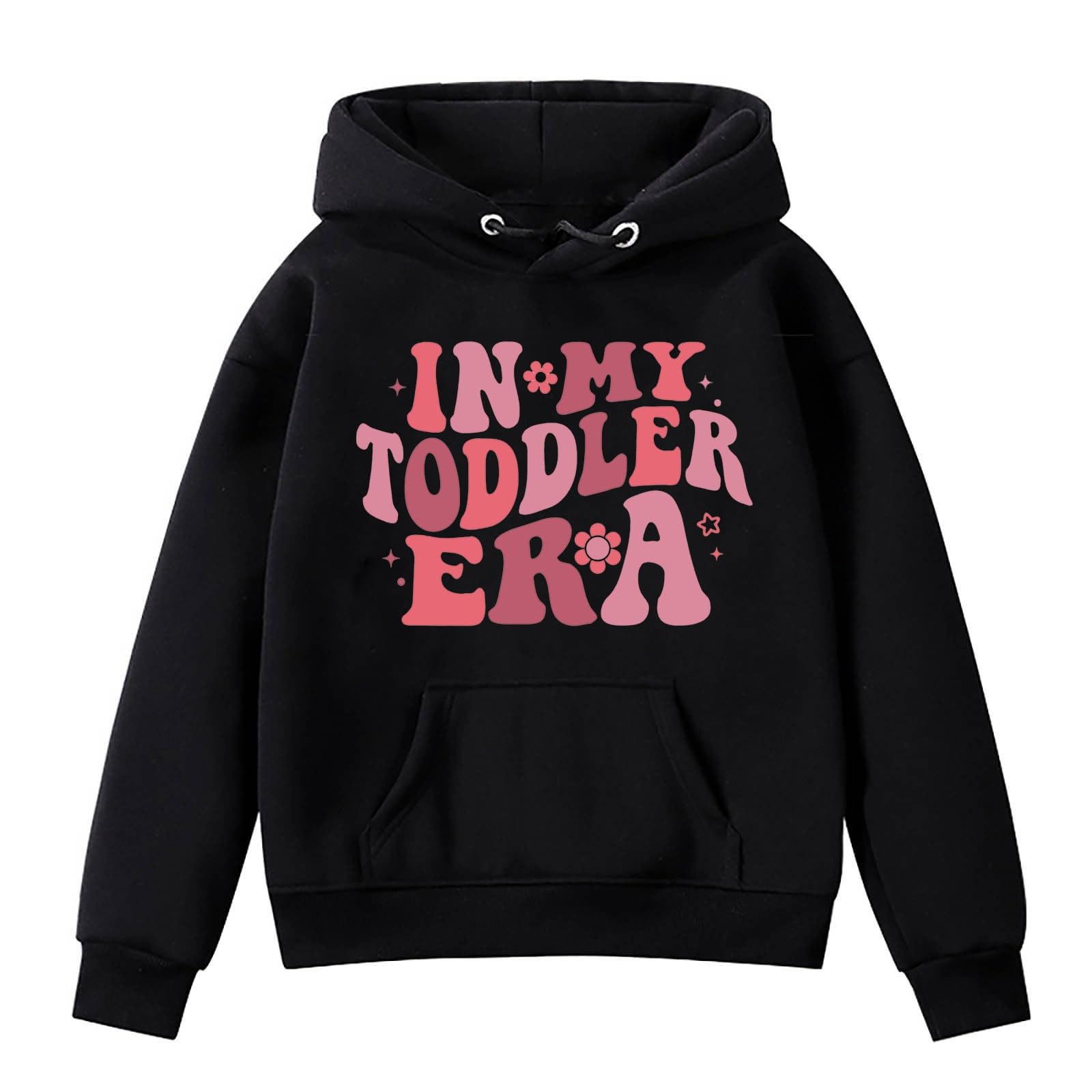 Bluzy dziewczęce Nowy Jork bluzy z kapturem dla dziewczynek nadruk litery bluza z kapturem z długim rękawem na co dzień luźny pulower topy dla 4-14 lat (Zj1-czarny, 5-6 lat)
