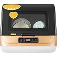 Countertop Dishwasher,Compact Mini Dishwasher with 3 Washing Programs and 360  Rotating Spray,Portable Dishwasher with Air-Dry Function for Home, RV, and Apartment