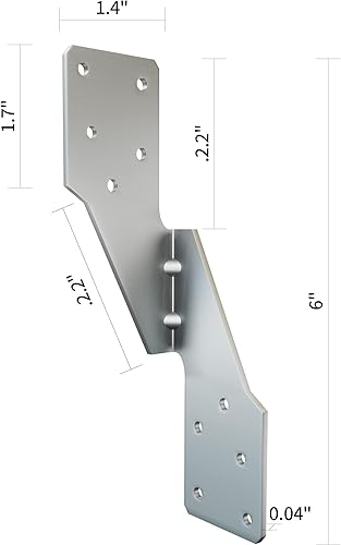 Miniatura 5 de Hurricane Straps H2.5A - Corbata galvanizada resistente para huracanes de 25 quilates, correas de huracán ampliamente aplicables (50 unidades)