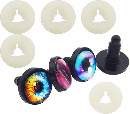 Miniatura 5 de 0394in 16 pares de ojos de seguridad para hacer muñecas de animales de peluche con arandela manualidades ojos de pupila oso de peluche amigurumi