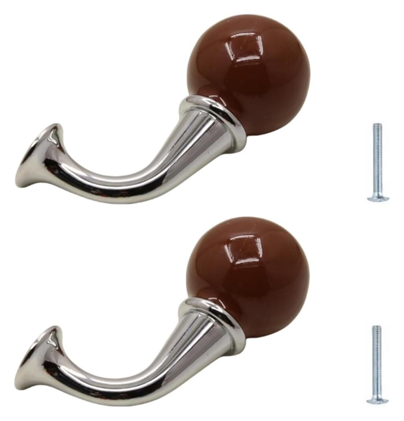 Enmrfvkz Bruin Ceramic Cupboard Drawer Handle Knobs, Ceramic Zinc Alloy Cabinet Drawer Knobs, 2 Pack Multicolor 27X68mm(Bruin)