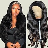 Vista 12 de Miss Lee Peluca de cabello humano rizado con diadema de 18 pulgadas, sin encaje frontal, pelucas rizadas para mujeres negras, cabello humano sin