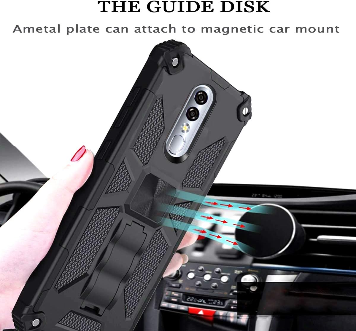 Case for Coolpad Legacy Brisa Protective Cases for Coolpad Legacy Brisa 6.5 inch (2020),Built in Kickstand |Military Grade |Heavy-Duty (Black)
