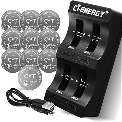 LIR2450 Rechargeable Batteries 10 Pack with Coin Bulgaria Ubuy