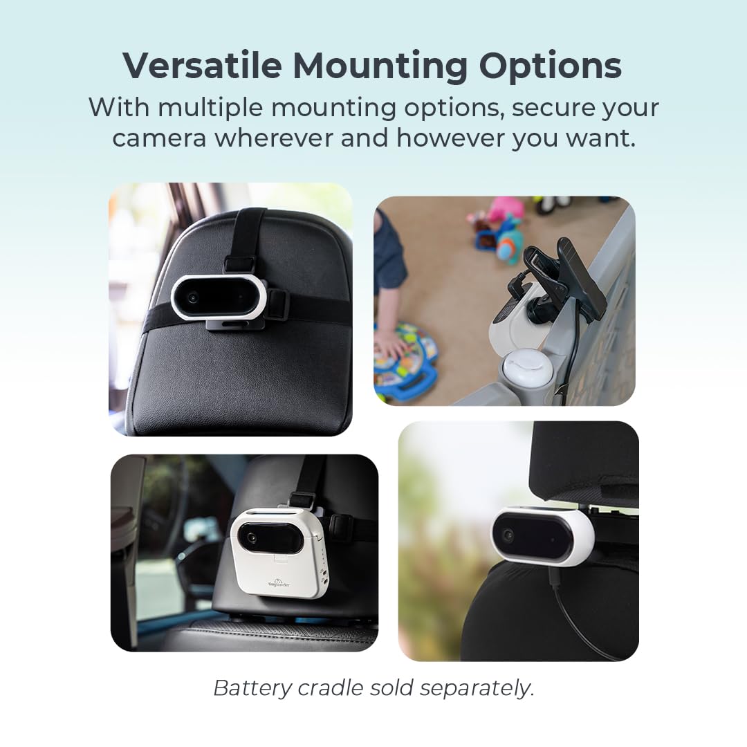 Tiny Traveler Baby Car Monitor HD Touch Screen da 5 pollici – Hackproof, No WiFi Baby Camera per viaggio a casa – Monitor posteriore per seggiolino auto con visione notturna poggiatesta o morsetto