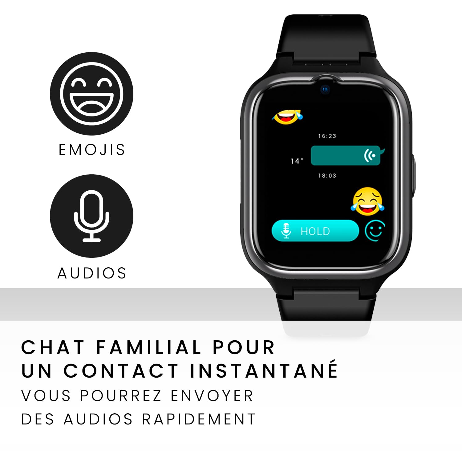 SPC SMARTEE 4G Senior - Montre Senior, GPS et Bouton SOS | Grandes icônes, 4G pour appels et appels vidéo, fréquence cardiaque et gestion via SPC SMART CLAN