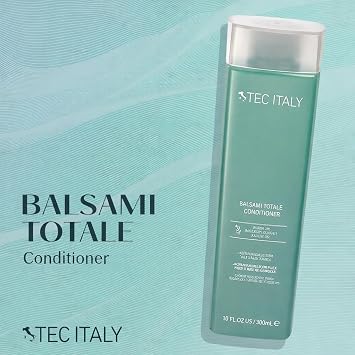 Tec Italy Balsami Totale Conditioner for All Hair Types Hydrating Deep Conditioner Moisturizing Repair Detangling Anti Frizz with Keratin Amino Acids Botanical Extracts Daily Use, 10.14 fl oz (300 ml)