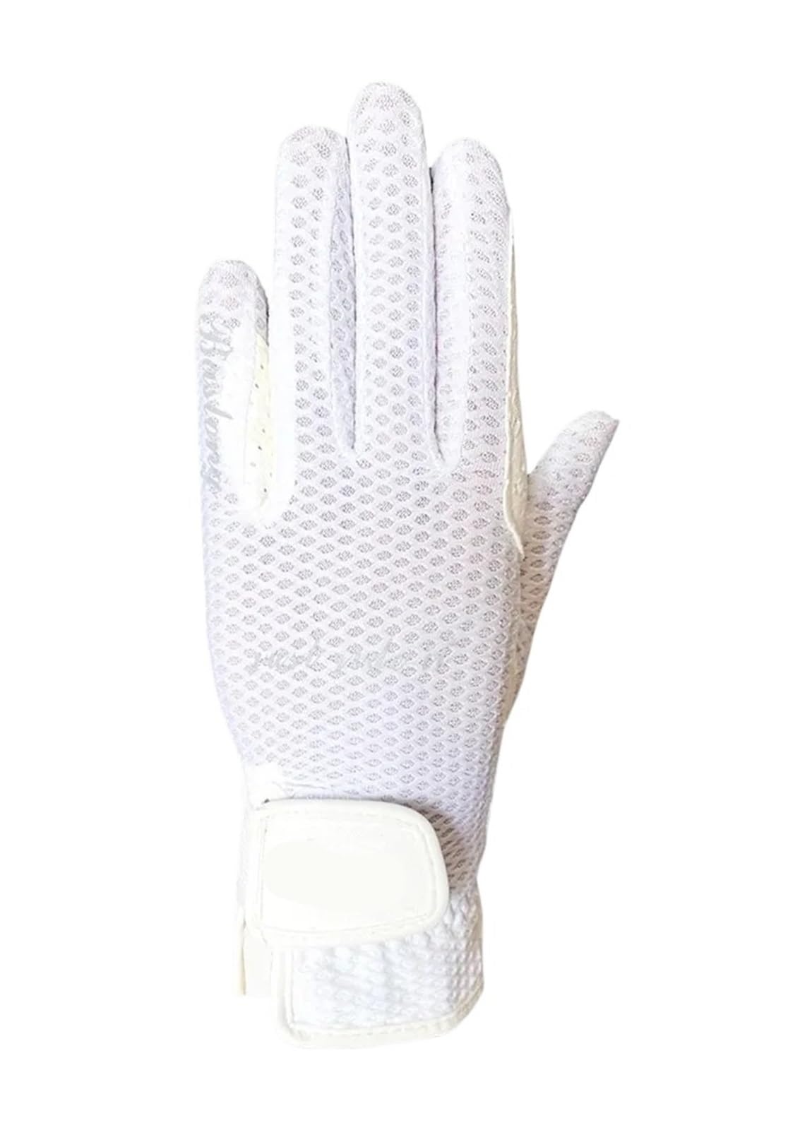 Generico Guanti da equitazione Baslong per uomo donna, palmo traspirante antiscivolo in silicone, ideali per lo sport(WHITE,L)