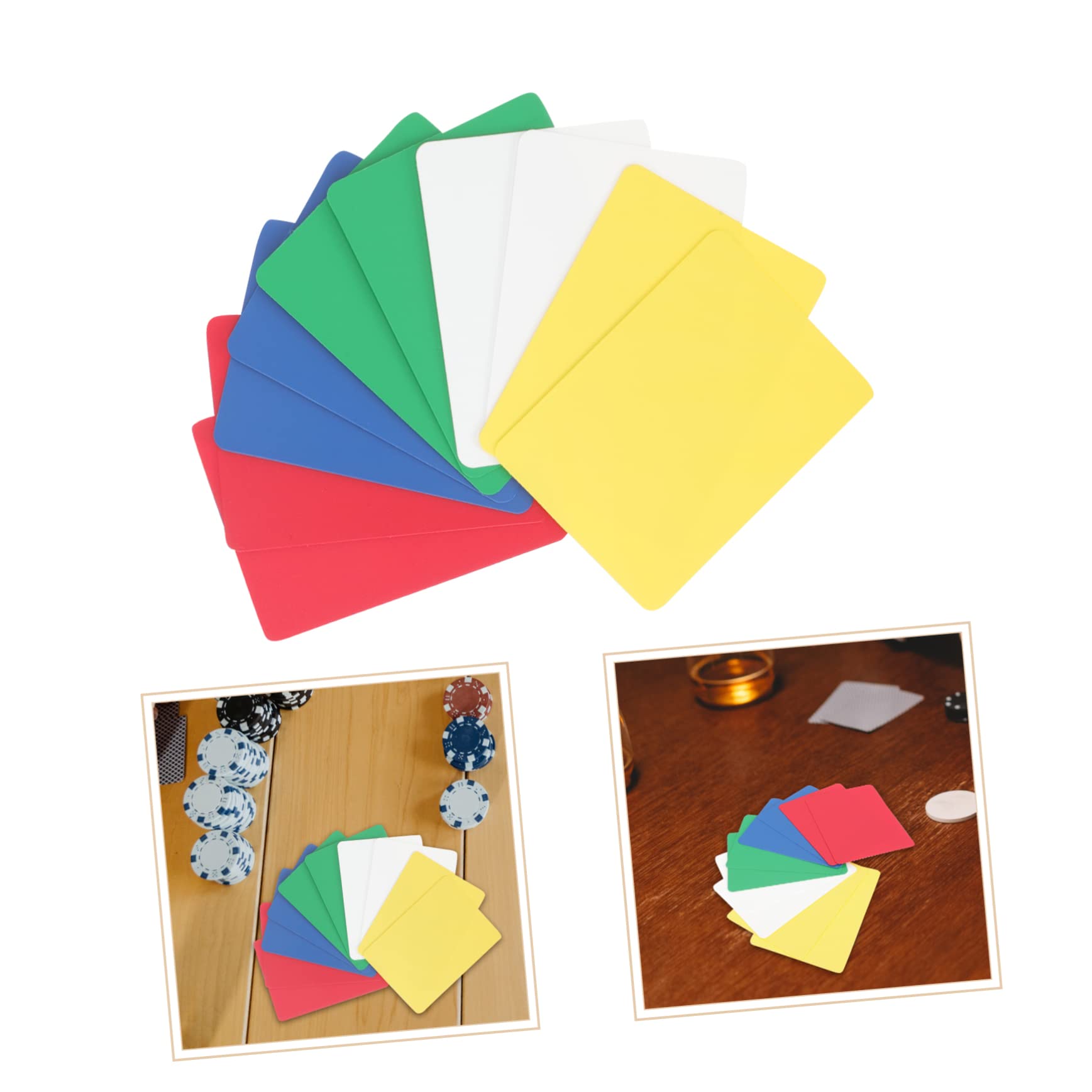 Abaodam 50 Pcs portátil póquer Poker Set Playing Cards Tarjetas Tarjetas puntuación plástico póquer presionando Escritorio