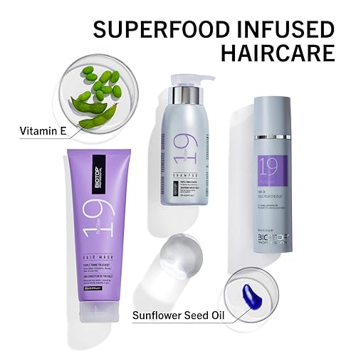 Miniatura 3 de Biotop Professional 19 Pro Silver Oil - Restaura, protege y nutre, para cabello rubio, decolorado o tratado químicamente, (2.2 onzas líquidas2.2 fl