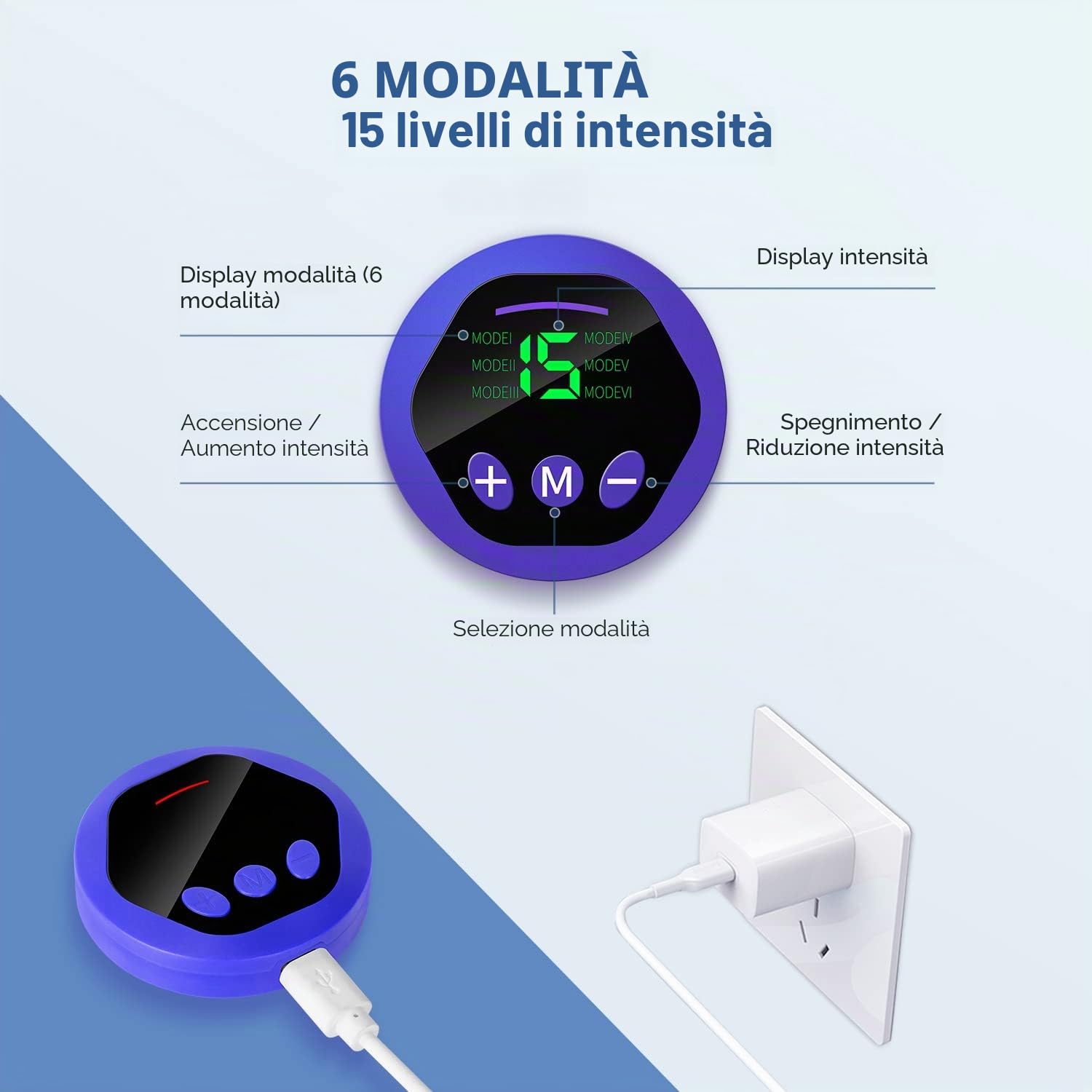 Elettrostimolatore Muscolare, Aggiorna EMS Suscolo Addominale Stimolatore, Elettrostimolatore per Addominali con USB Ricaricabile - Non è Necessario Utilizzare Cuscinetti in Gel