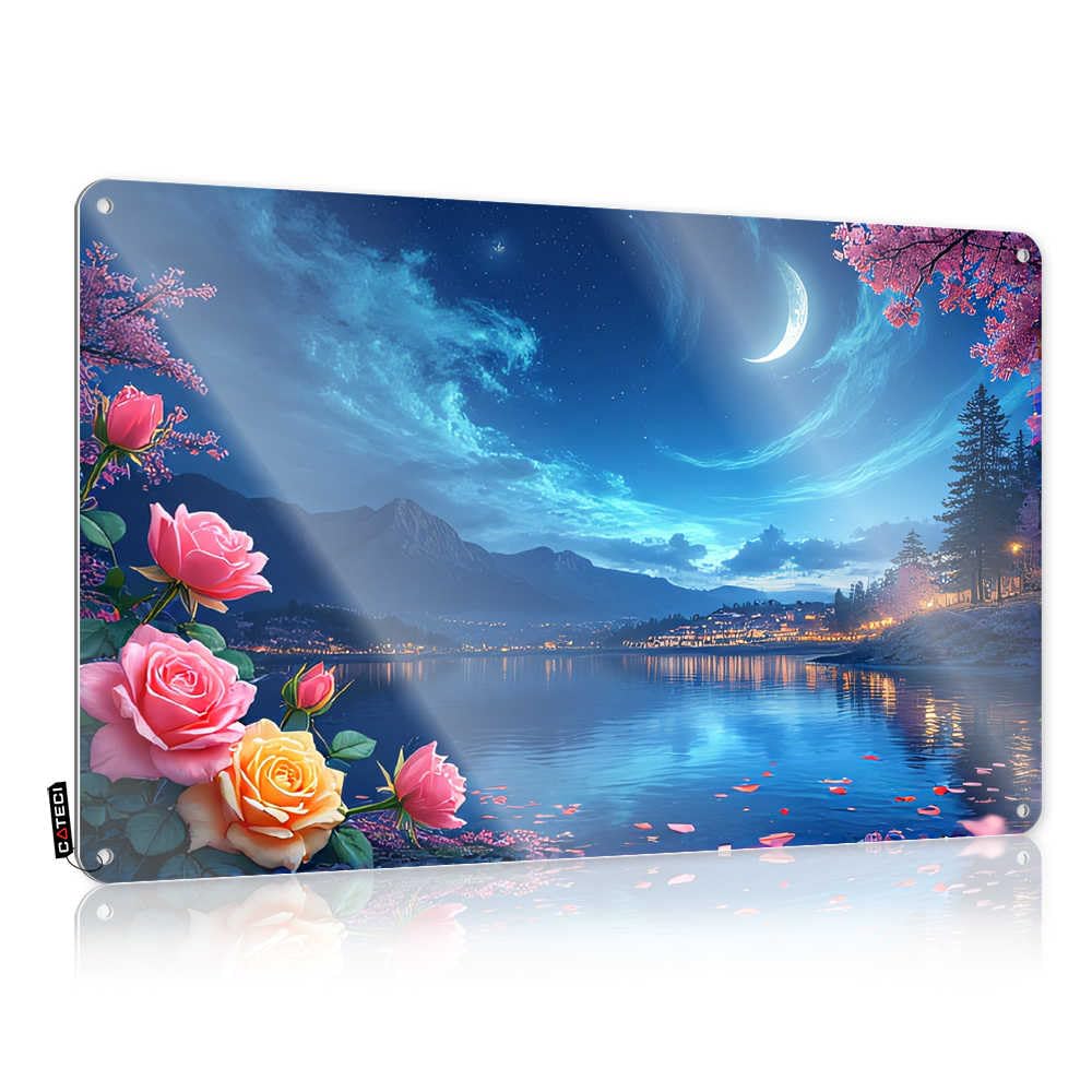 Fzfn Colour Novelty Decor, Beer Fun Magical Night By The Lake With Flowers | Farmhouse Garden Decor(30X40cm)