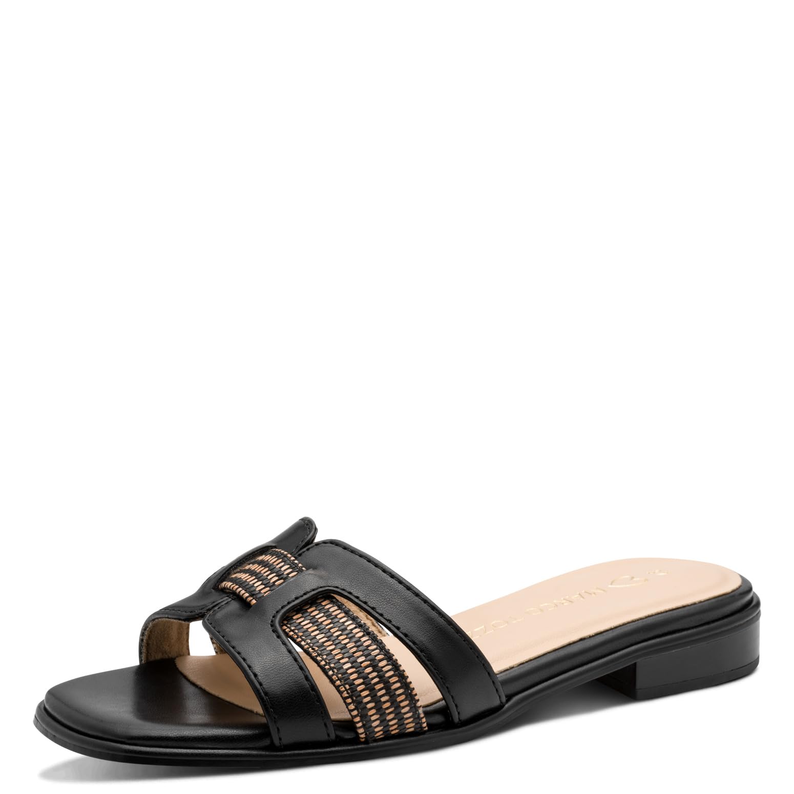 MARCO TOZZI Women's Sandal Soft Feel Me Footbed Soft Lining Vegan Modern, Black (Black Comb), 7 UK