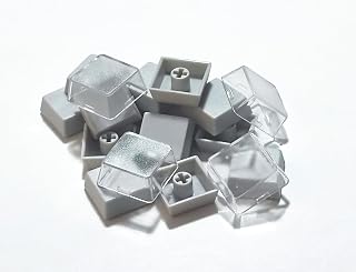 XYZA DIYできる！ 「自作キーキャップキットGray」 10個セット ホワイトグレー カスタムインナーキーキャップ TinyKeyboard、CHERRY MX対応 キーボードにアイコン・イラスト・文字などが入れられます (10)