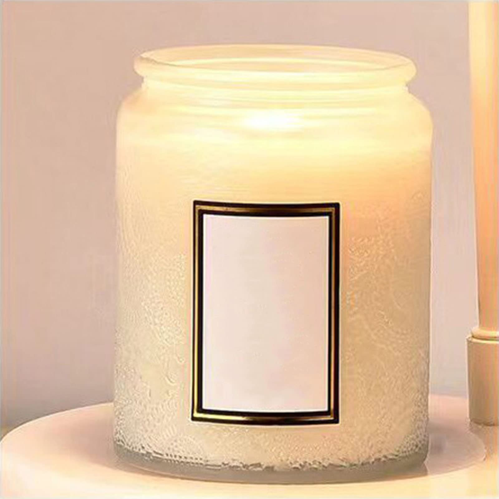ViaGasaFamido Lampe Chauffe-bougie Parfumée Nordic Rose Parfumée Cire Fondante Lanterne Chauffe-bougie Réglable en Métal à intensité Variable avec Base en Bois pour Chevet de Chambre (Rose)