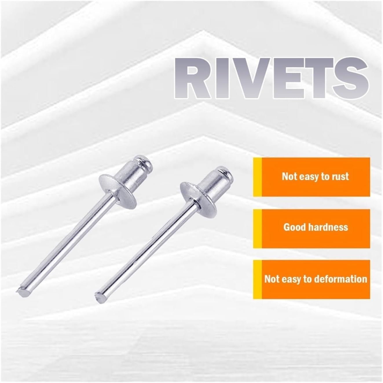 Rivetti ciechi a strappo, 50 rivetti ciechi cavi in ​​alluminio a testa tonda piatta 2.4-4.8mm x 6mm for accessori fai da te(4.8mm)