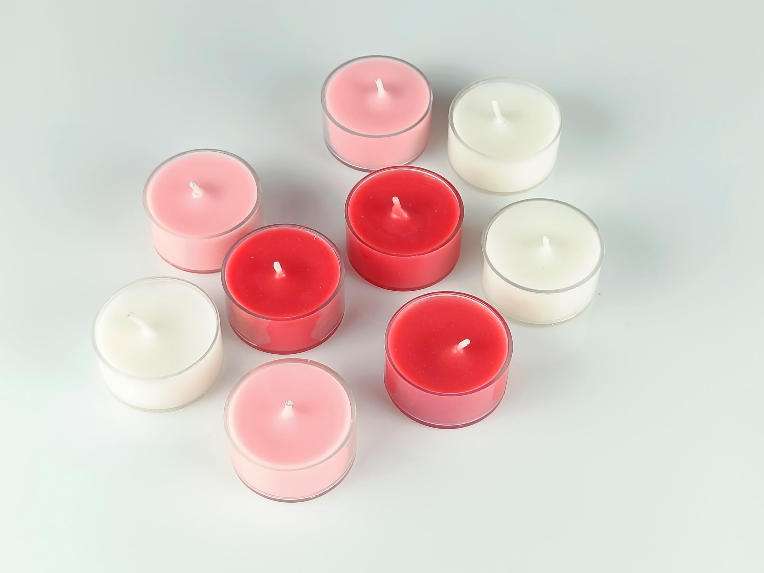 Acrylic Heart Red Scented Tealight Candles, Set of 12 Candle (Red, Pack of 12)-image-30
