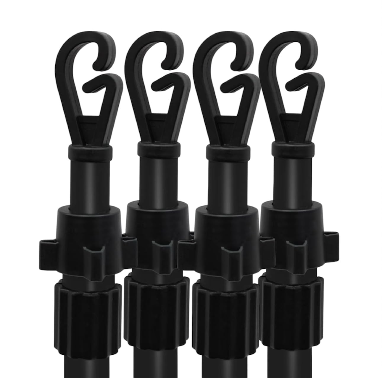 Set of 4 Clothes Line Props – Adjustable Telescopic Washing Line Poles (Up to 2.4m) – Heavy Duty Laundry Support for Outdoor Clothesline Drying, Garden & Yard Use