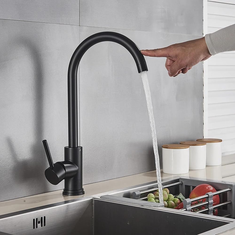 Robinet de cuisine or brossé tactile, mitigeur d'élégance moderne