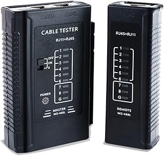 Network Cable Tester,Ethernet Tester RJ45 RJ11 Cable RJ45 CAT5 CAT6 CAT7 UTP USB LAN Wire Ethernet Cable Tester(Battery Not Included)