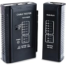 Network Cable Tester,Ethernet Tester RJ45 RJ11 Cable RJ45 CAT5 CAT6 CAT7 UTP USB LAN Wire Ethernet Cable TesterBattery Not Included