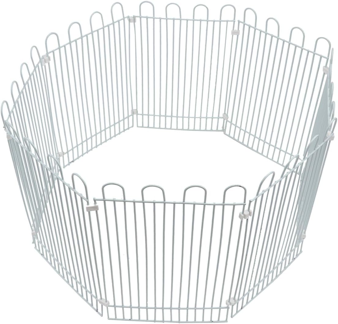 Artibetter 8pcs Small Pet Playpen Fence for Hamsters Guinea Pigs Hedgehogs, White Plastic Assemble Cage with Spacious Exercise Area for Indoor Small Animals