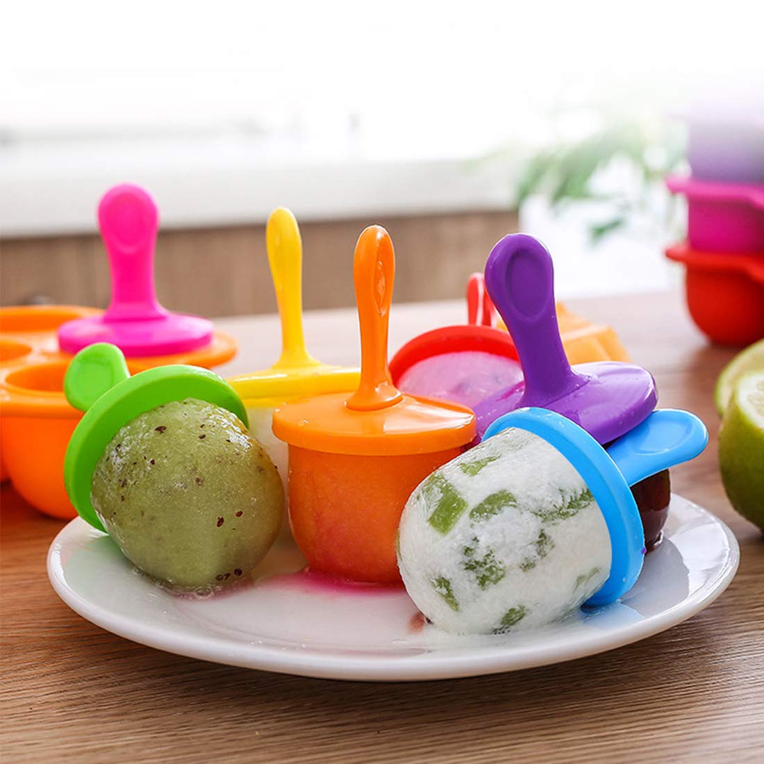 Stampi per ghiaccio per bambini, set di stampi per gelato a 8