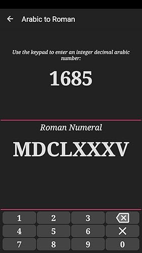 Roman Numerals Converter