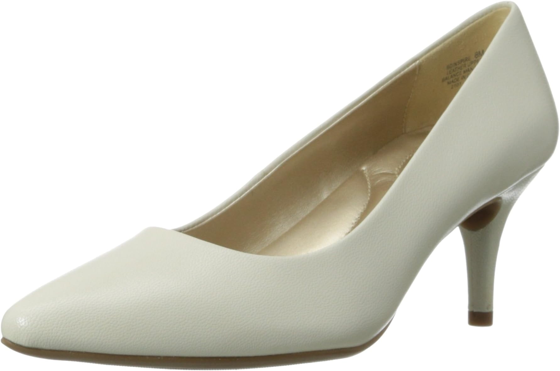 Bandolino Inspire Womens High Heel Pumps Shoes Off White Leather 6.5