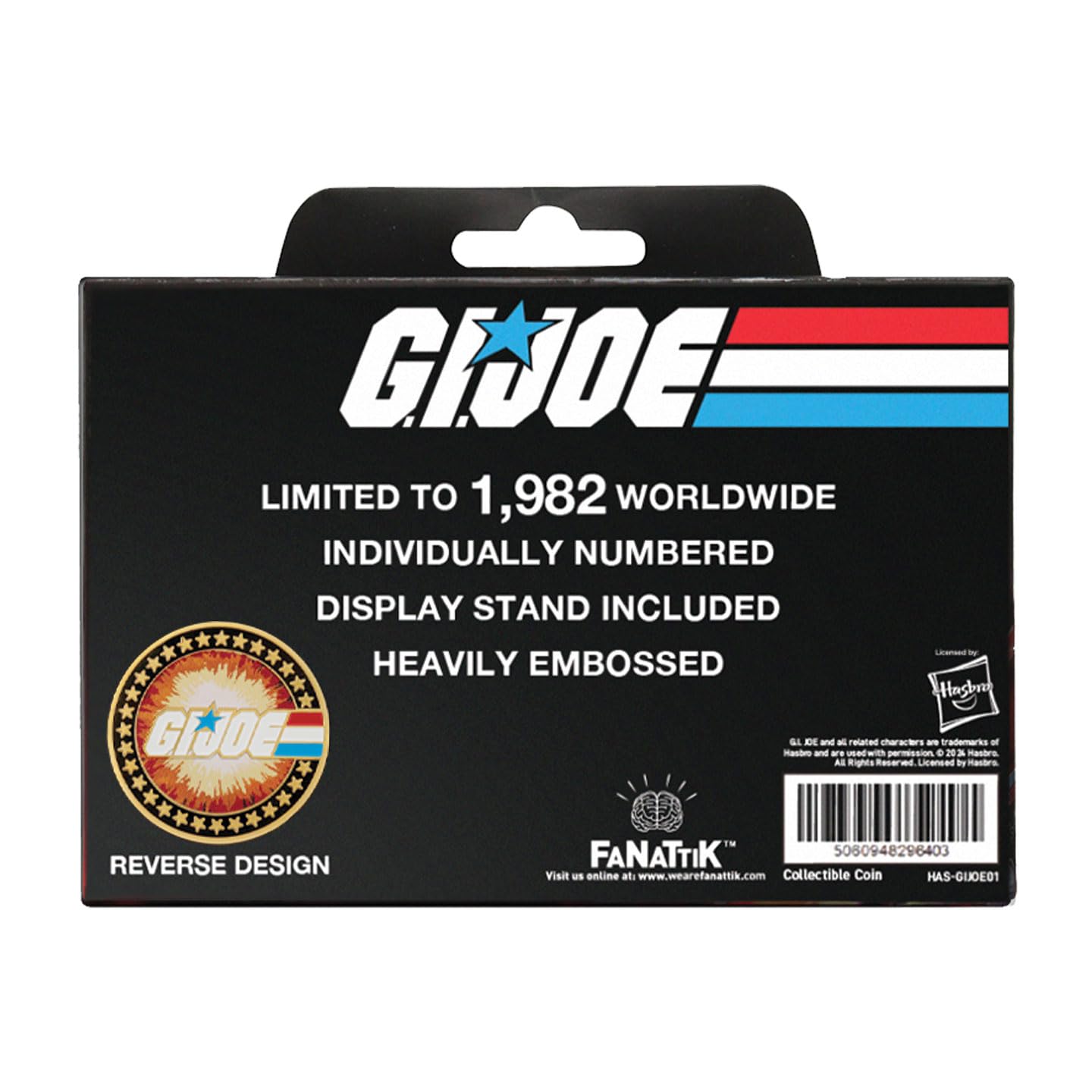 FaNaTtik G.I. Joe 60. rocznica 24k złocona edycja limitowana moneta w pudełku kolekcjonerskim – Prawdziwy Amerykański Bohater - Oficjalnie licencjonowany produkt