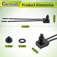 Vista 5 de 5 unidades de interruptor de botón de encendido/apagado impermeable de 12 V, interruptor de botón de encendido/apagado impermeable de 12 V