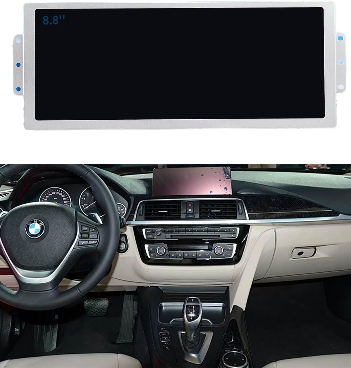 LQ088K9RA01 8.8" LCD Display Screen Replacement for 2012-2017 BMW L7 CID High 3 4 Series F30 F31 F32 F33 F34 F36 OEM Information Display 9292248 (NO Glass Panel)