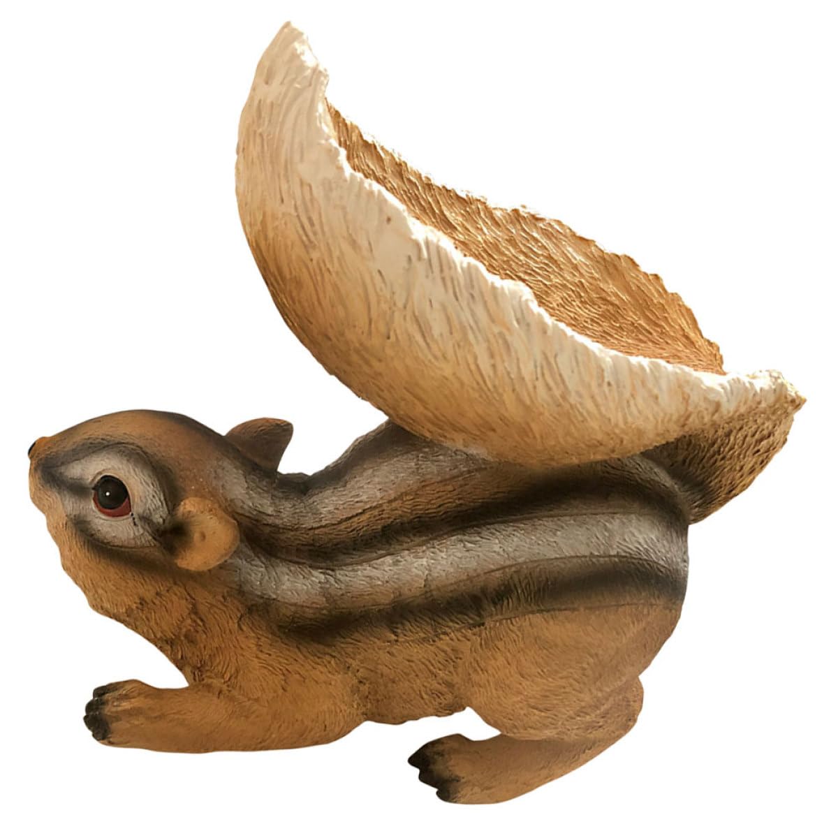 Statue écureuil mignon au design créatif avec réceptacle à graines extérieur