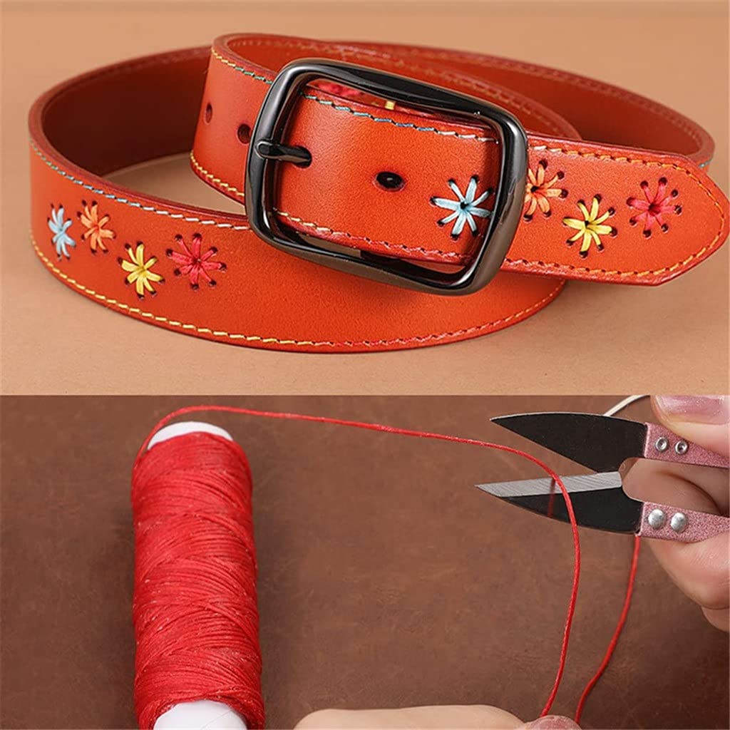 Kit de Costura de Cuero con Agujas de Ojo Grande, Hilo Encerado y Herramientas para Manualidades de Cuero.