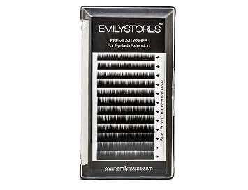 Lash Eyebrow Extensions Color Black Thickness 0.10 mm Length 5/6/7/8MM Mixed Sizes One Tray