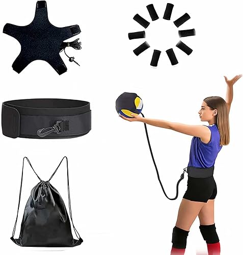 Equipo de entrenamiento de voleibol deportivo ayuda cinturón de resistencia elástico para practicar golpear, servir y atrapar la pelota de