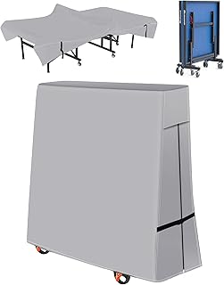 Waterproof Table Tennis Table Cover, 600D Ping Pong Table Protection Outdoor and Indoor, Universal Folding Ping Pong Table Cover -- 173x77/16x158cm