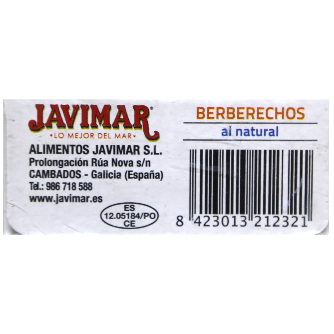Javimar - Berberechos naturales 35/45 63 g, 9 unidades