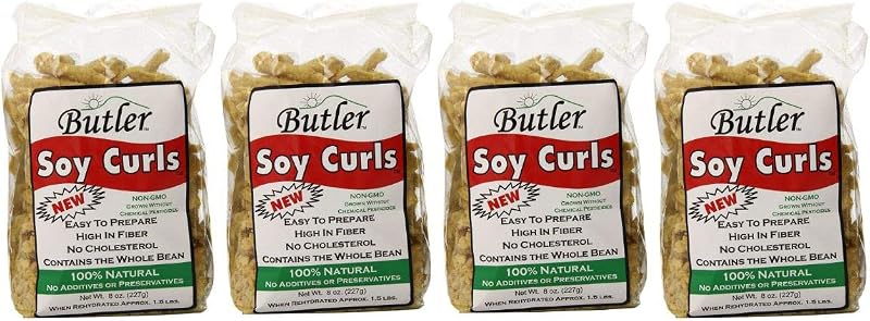 Butler Soy Curls, 8 Ounce (Pack of 4)