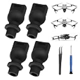 4 Pcs Gimbal Shock Absorber Ball Compatible With DJI Avata 2/DJI Mavic 3/Mavic 3 Pro/Air 3, Damping Cushion Repair Kits with Screwdriver Tweezers, Drone Spare Parts Gimbal Camera Accessories (Black)