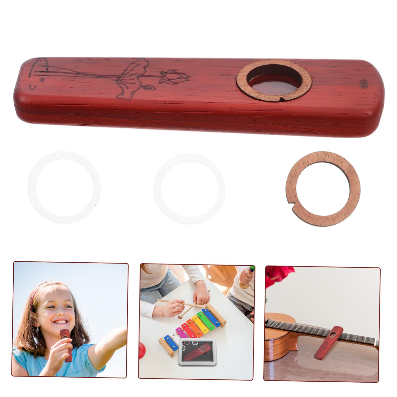 ibasenice 5pièces Kazoo De Instrument De Musique Facile à Apprendre Pour Guitare Et Ukulélé Kazoo Léger Et Portable Pour Débutants