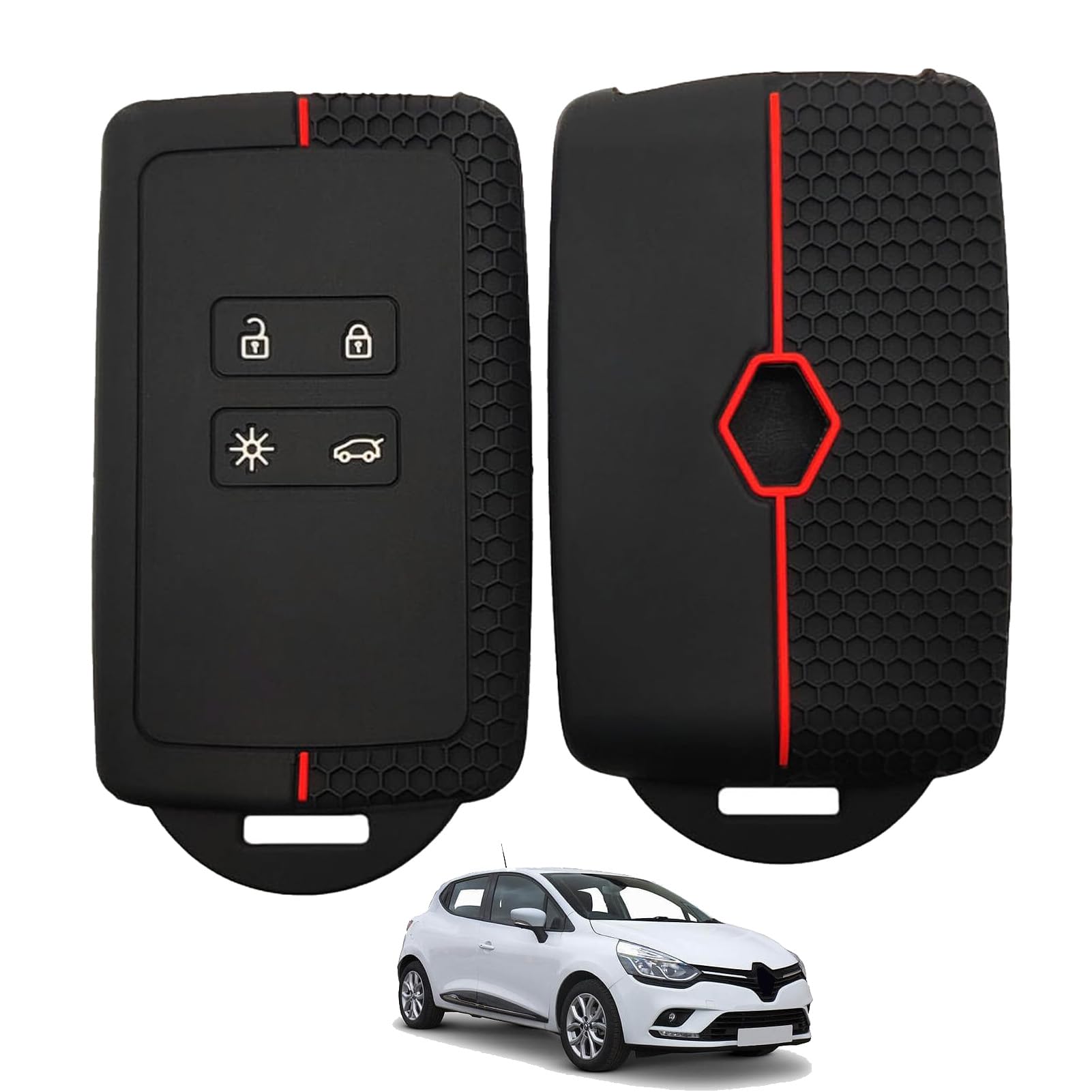 Cover Chiave Telecomando In Silicone Per Renault Scenic Clio Laguna Megane Captur Kaptur Koleos Duster Sandero Twingo Caso - Foto 3