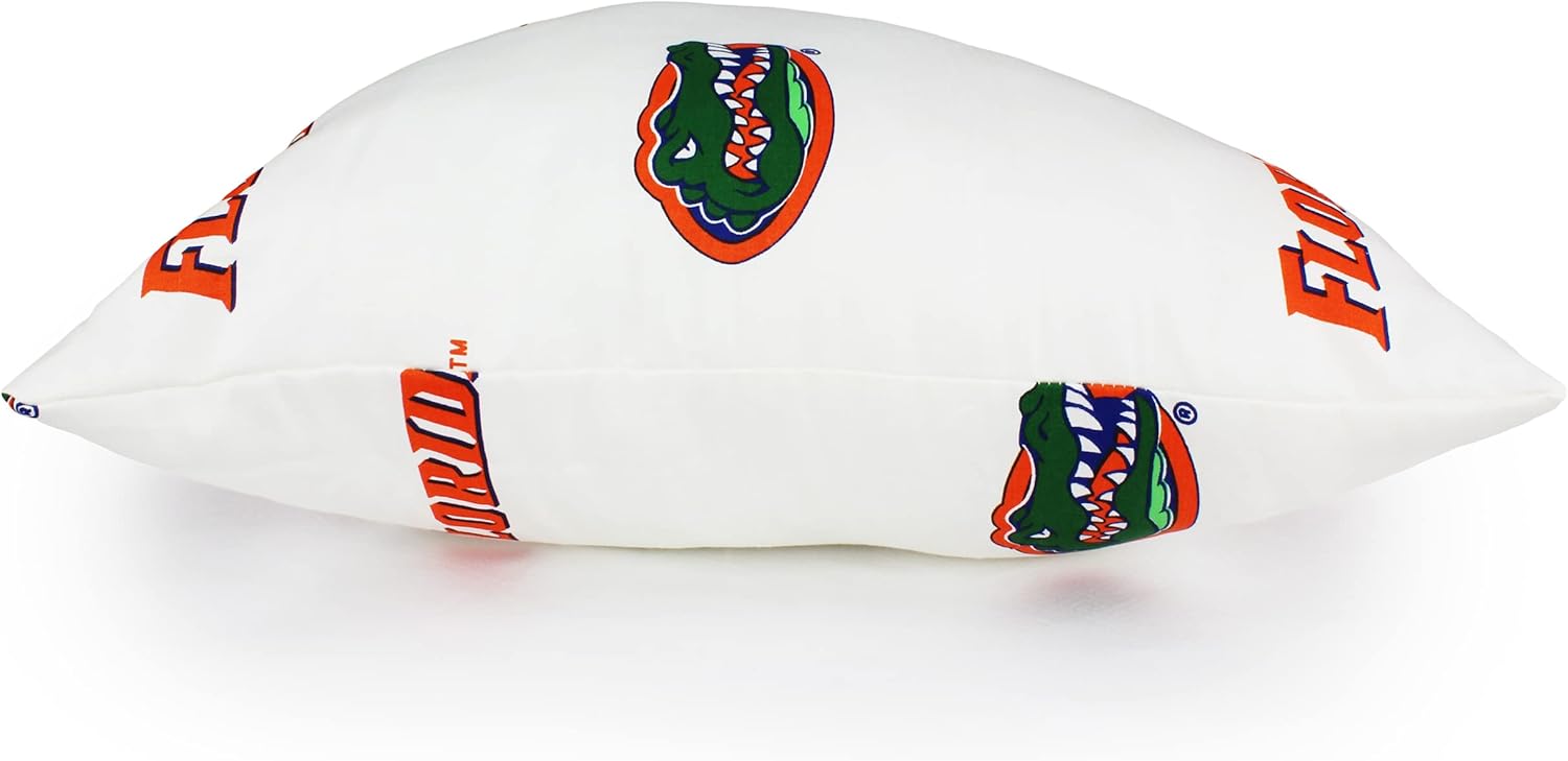 College Covers Everything Comfy Florida Gators 16" Decorative Pillow - White