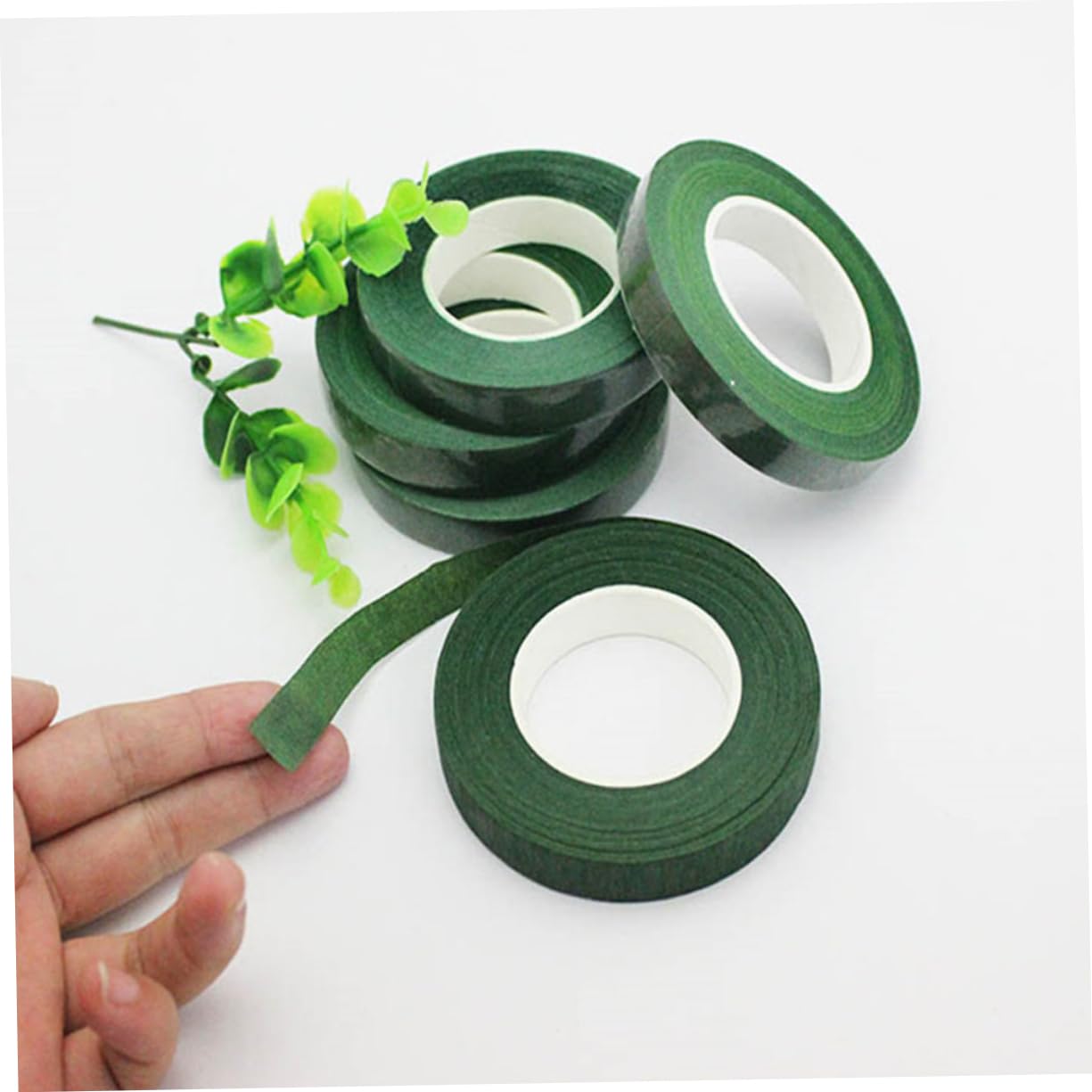 12rolls Floral Tape for Flower Stem Wrapping Deep Non-Adhesive Tapes for Bouquets Arrangements and Crafts Yards Each