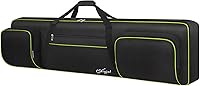Vista 10 de SNIGJAT Funda para teclado de 61 teclas, funda suave para piano con algodón de 0.32 pulgadas, bolsa para teclado de 61 teclas con asa y correas