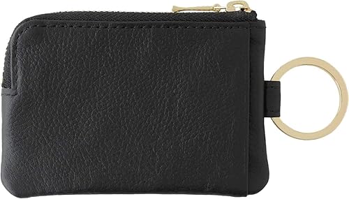 Miniatura 2 de Slip-On OSL-2002-BK Key Pouch, Mini, Black, Genuine Leather, Key Case, Accessory Case